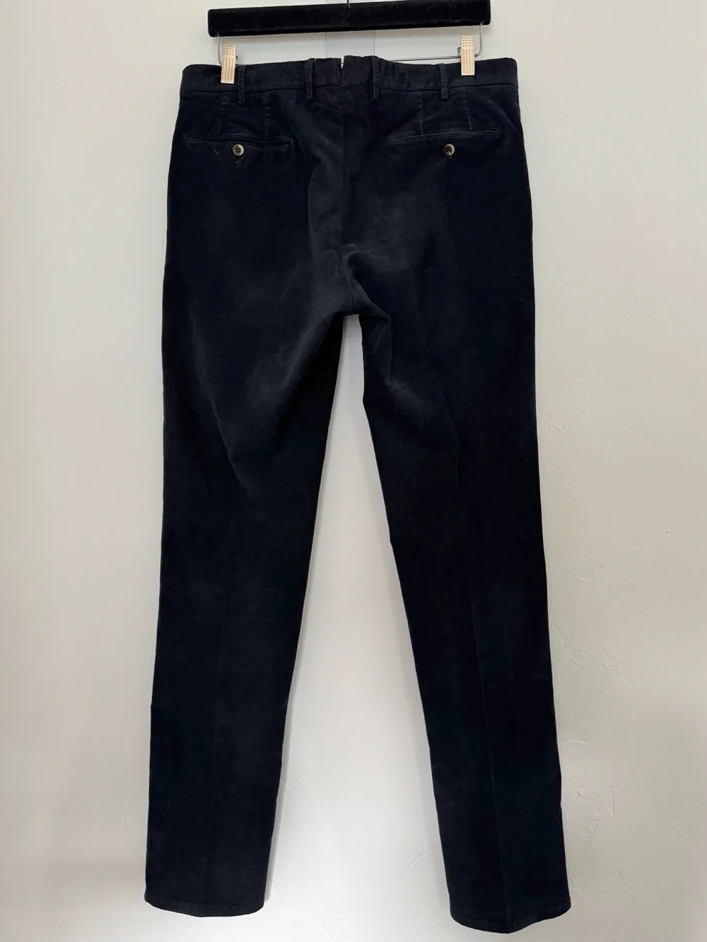 PT01 Torino Corduroy Trousers Navy Blue Slim Cut Cotton Minimalist